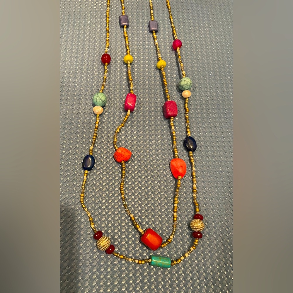 NWOT Chico’s Double Strand Necklace - Picture 2 of 3